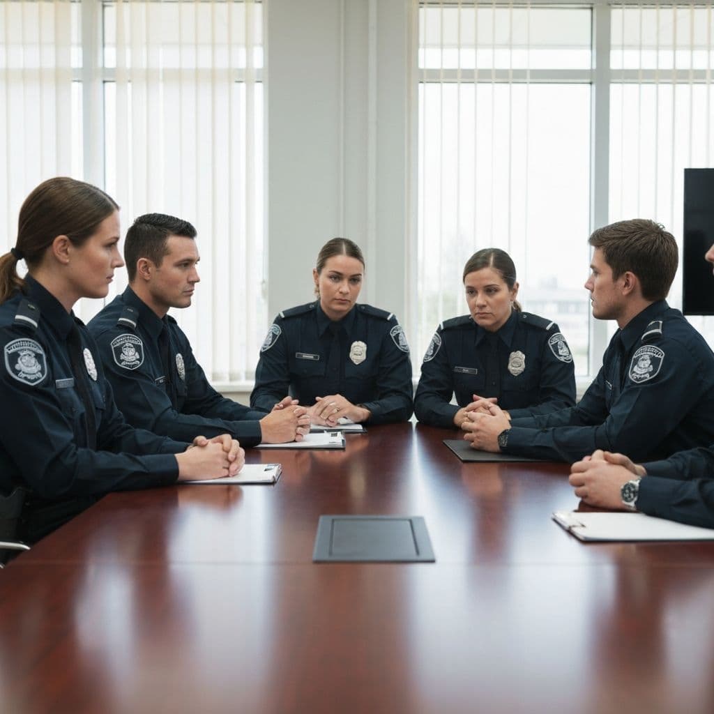 Protego security team in a briefing